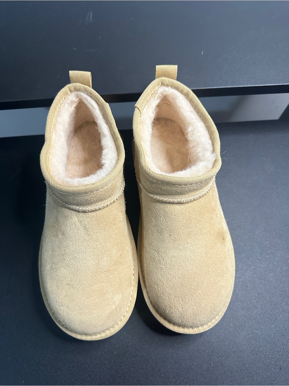 BEARPAW Classic Suede Ankle Boots Brown Size 7